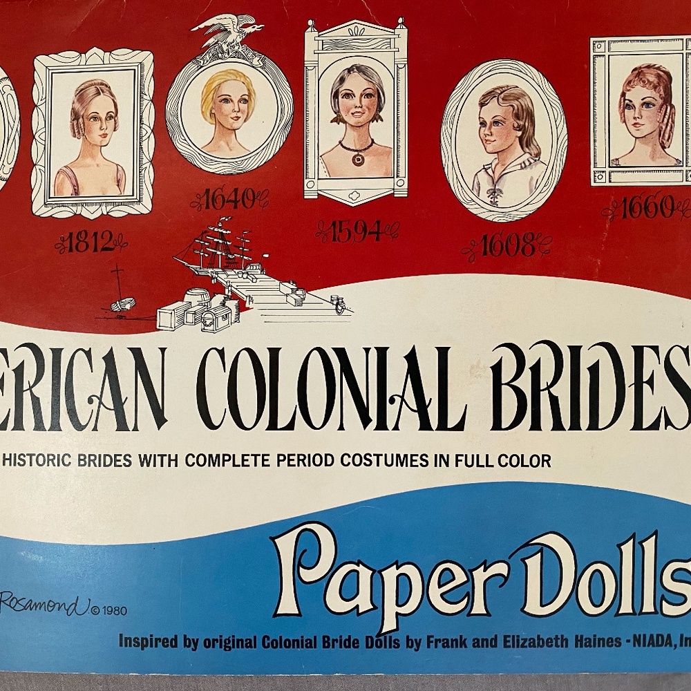 Vintage American Colonial Brides Paper Dolls